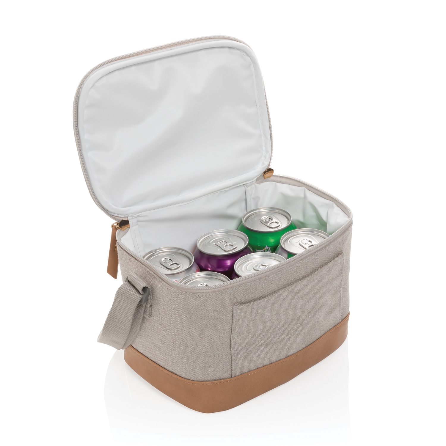 Маленькая сумка-холодильник Impact из переработанного канваса AWARE™, переработанный хлопок; peva