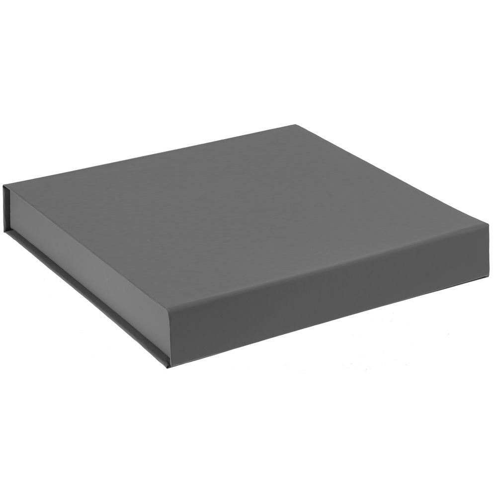 Коробка Memoria под ежедневник и ручку, серая, серый, переплетный картон; покрытие софт-тач
