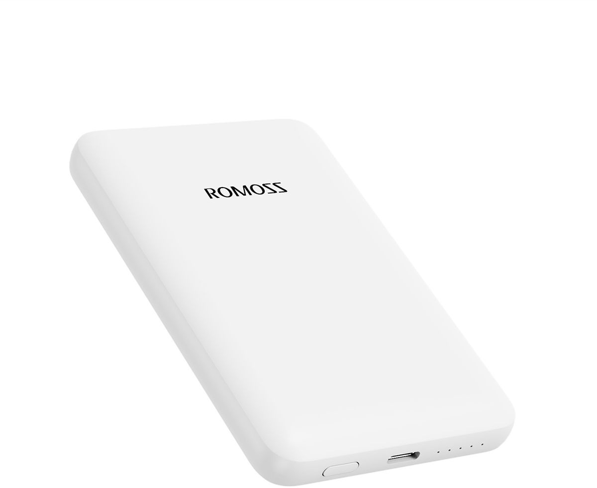 Мобильный аккумулятор Romoss WSS05 5000mAh PD 3A беспров.зар. белый с  логотипом - цена от 1990 руб | Купить в Санкт-Петербурге