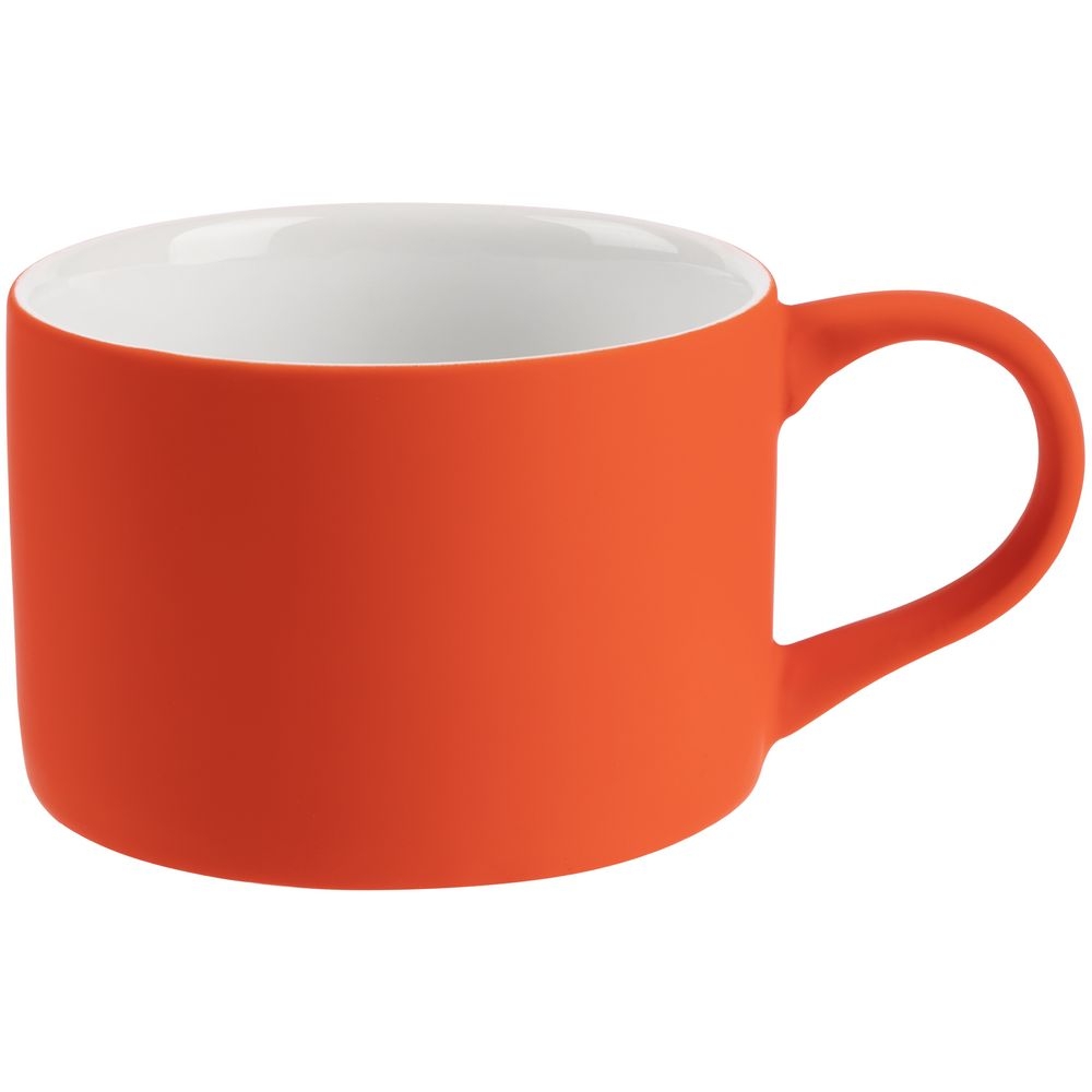Чайная пара Best Morning, оранжевая, оранжевый, фарфор; покрытие софт-тач