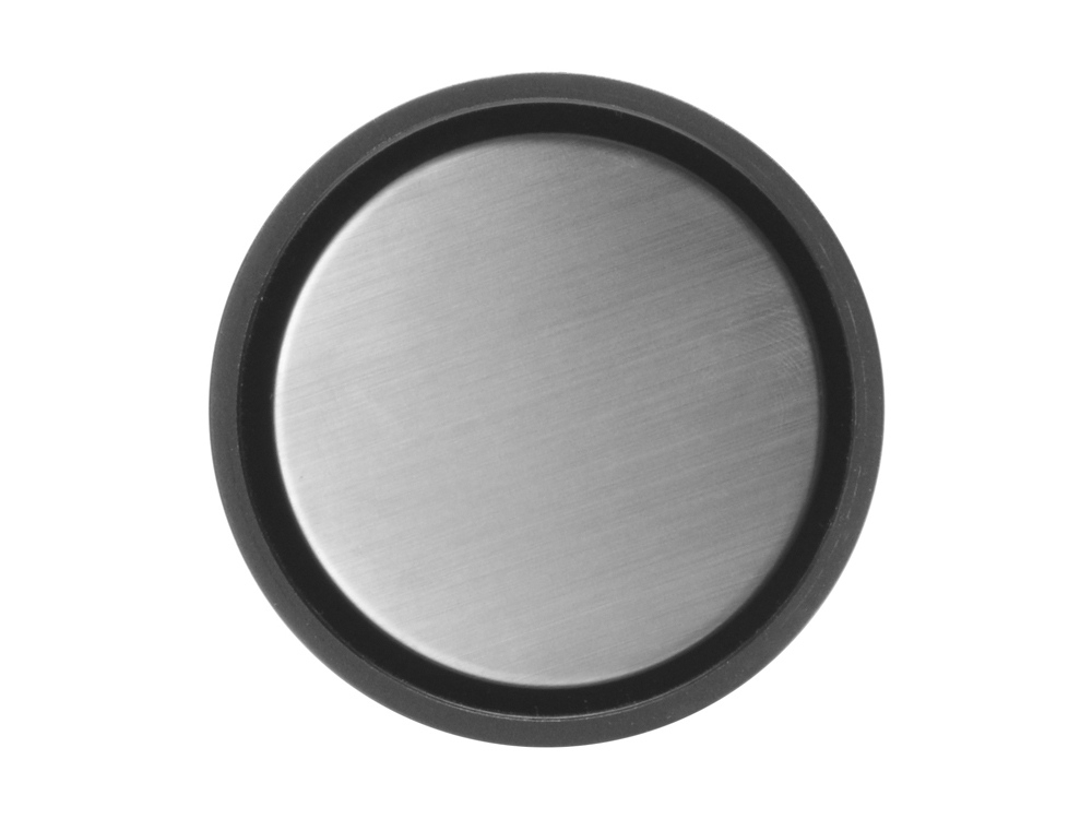 Вакуумная термокружка «Noble» с 360° крышкой-кнопкой, крафтовый тубус, черный, металл