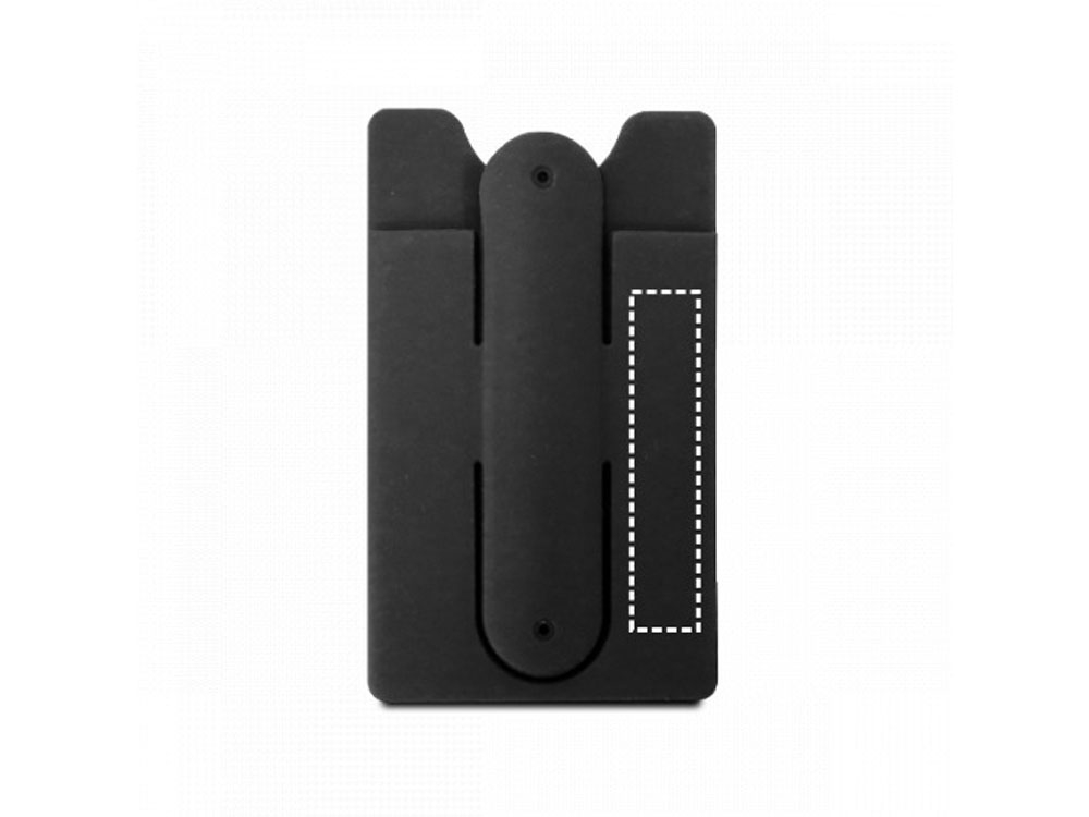 Визитница и крепление для смартфонов «CARVER», черный, силикон