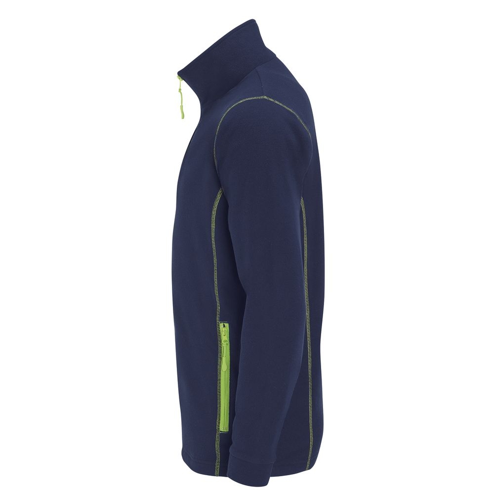 Куртка мужская Nova Men 200, темно-синяя с зеленым яблоком, синий, зеленый, полиэстер 100%, плотность 200 г/м²; флис, (микрофлис)