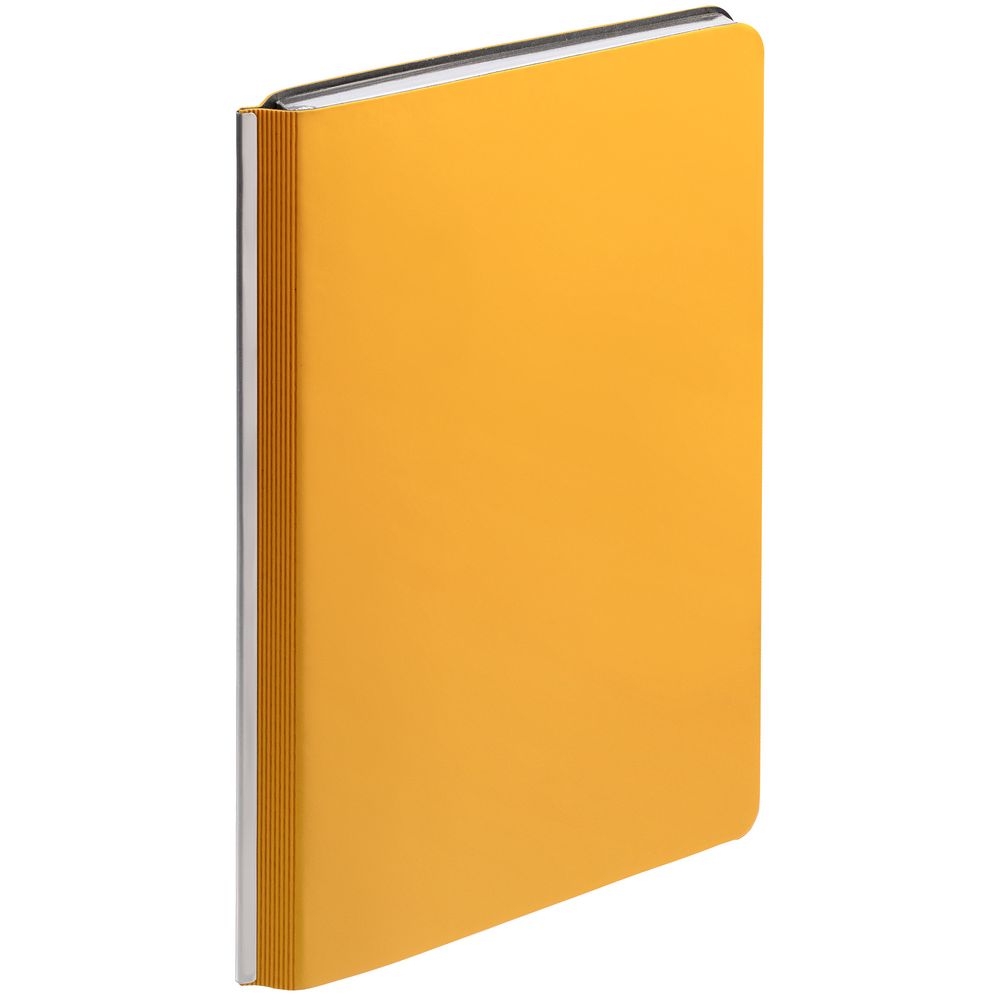 Ежедневник Aspect, недатированный, желтый, желтый, искусственная кожа; покрытие софт-тач