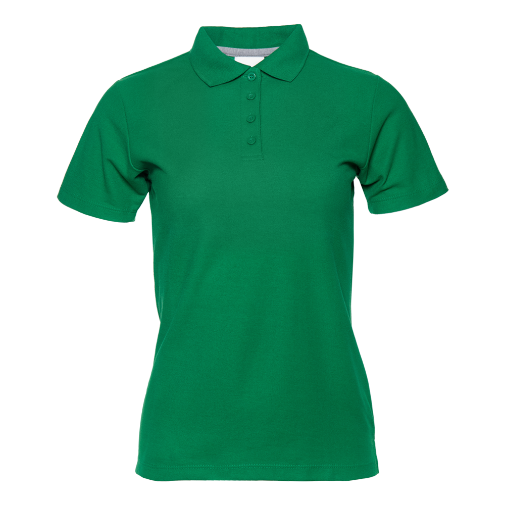 Рубашка поло женская STAN хлопок/полиэстер 185, 104W, Зелёный, 185 гр/м2, хлопок