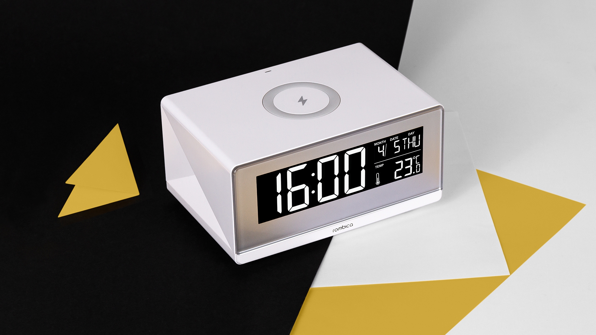 Беспроводное ЗУ с часами-будильником Rombica Timebox 2, пластик