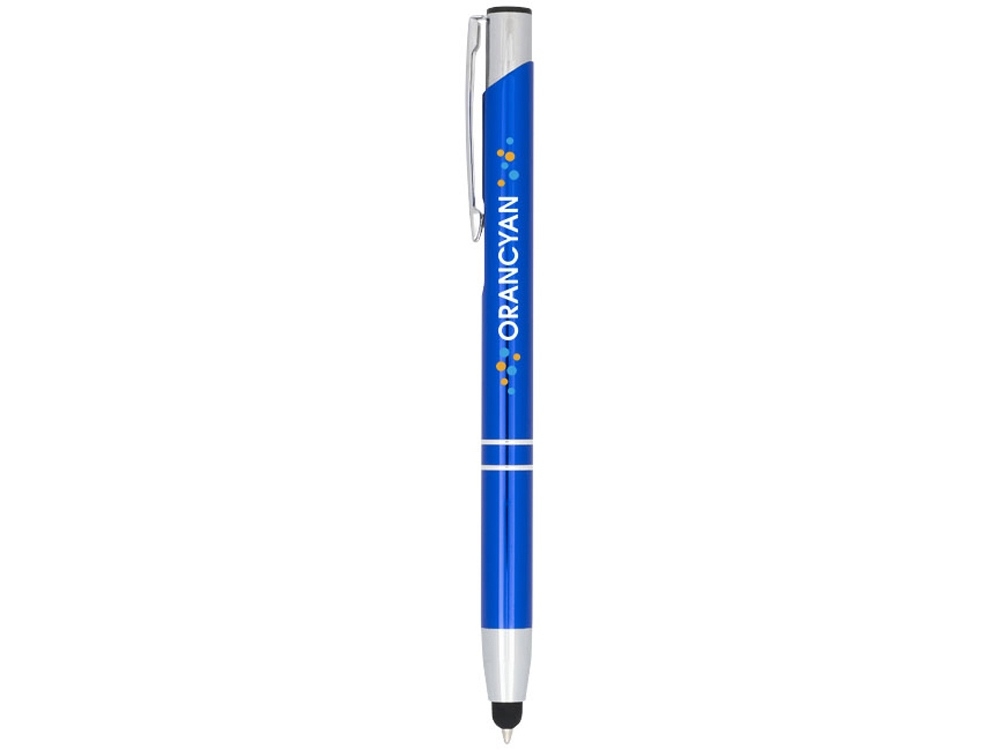 Ручка-стилус металлическая шариковая «Moneta» с анодированным покрытием, синий, алюминий
