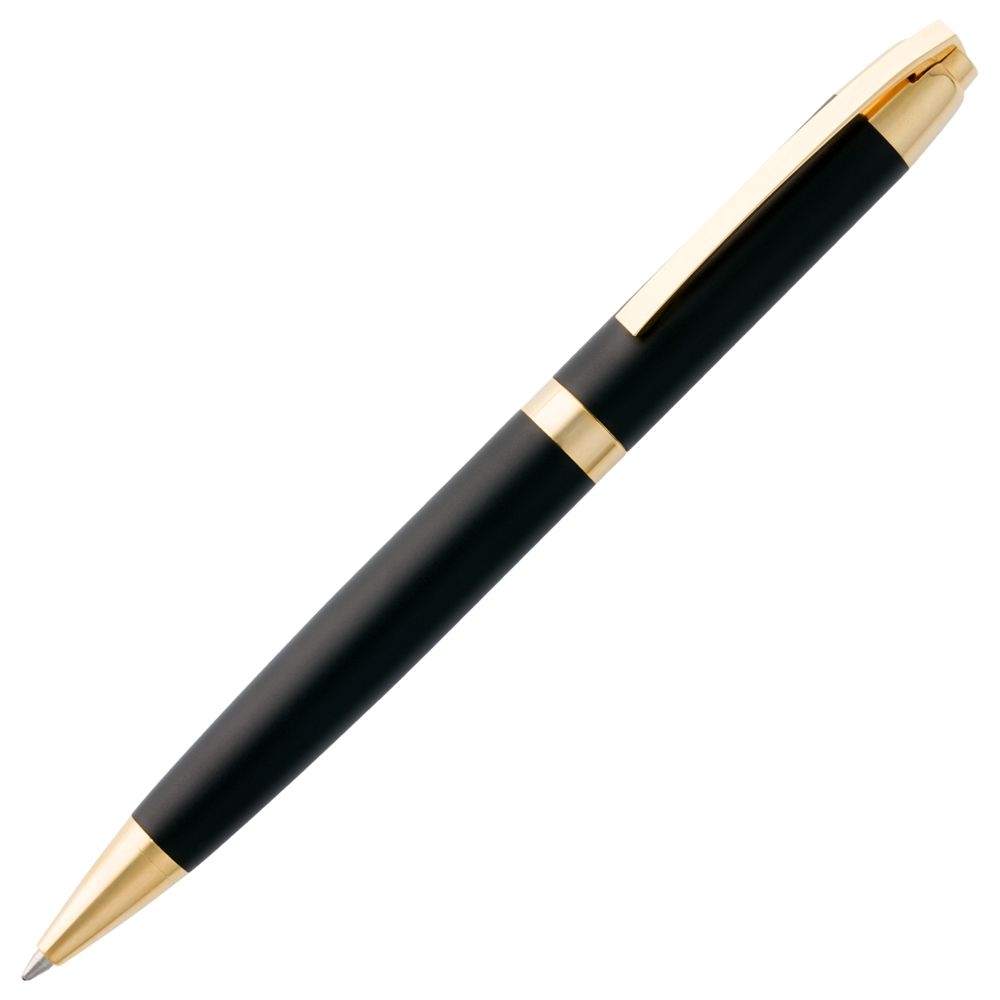Ручка шариковая Razzo Gold, черная, черный, металл