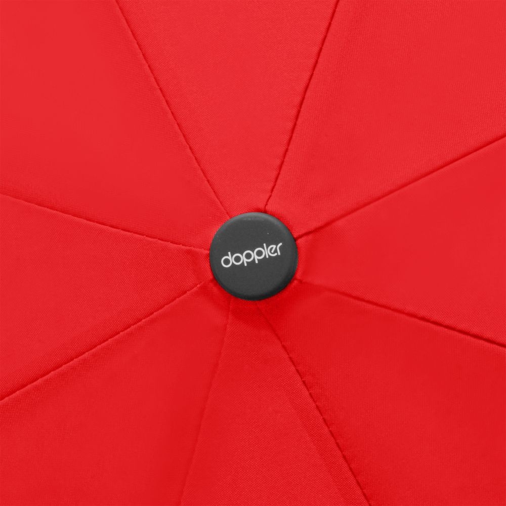 Зонт складной Fiber Magic, красный, красный, купол - эпонж, 190t; рама - металл; спицы - стеклопластик; ручка - пластик