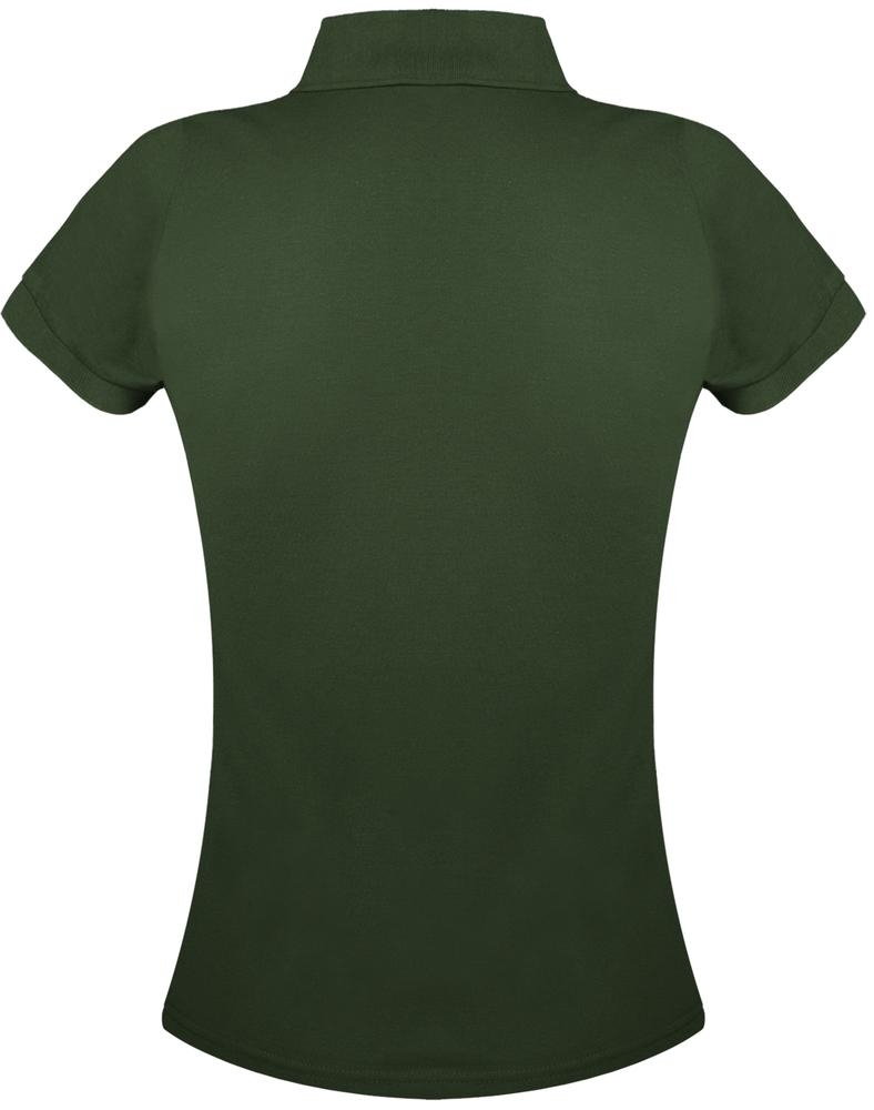 Рубашка поло женская Prime Women 200 темно-зеленая, зеленый, полиэстер 65%; хлопок 35%, плотность 200 г/м²; пике