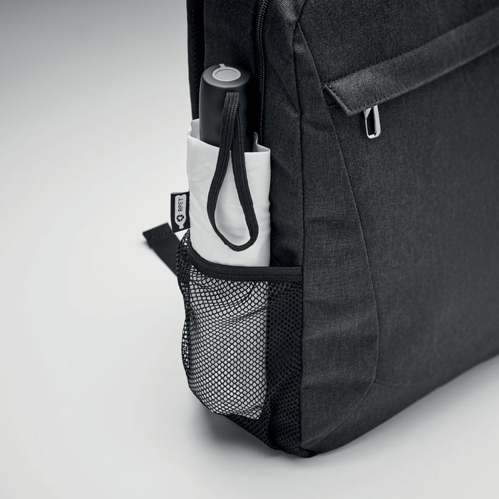 Рюкзак для ноутбука 600D RPET, черный, rpet