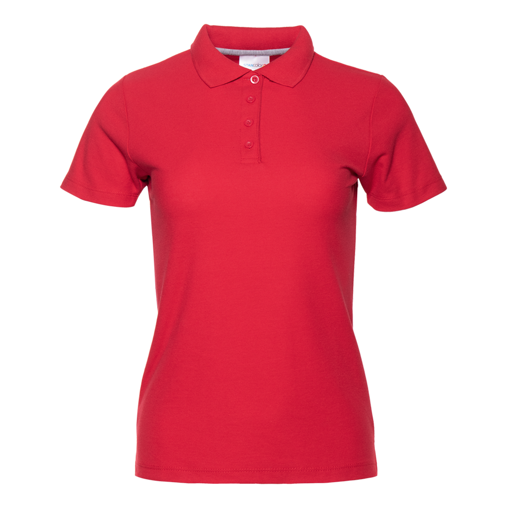 Рубашка поло женская STAN хлопок/полиэстер 185, 04WL, Красный, красный, 185 гр/м2, хлопок