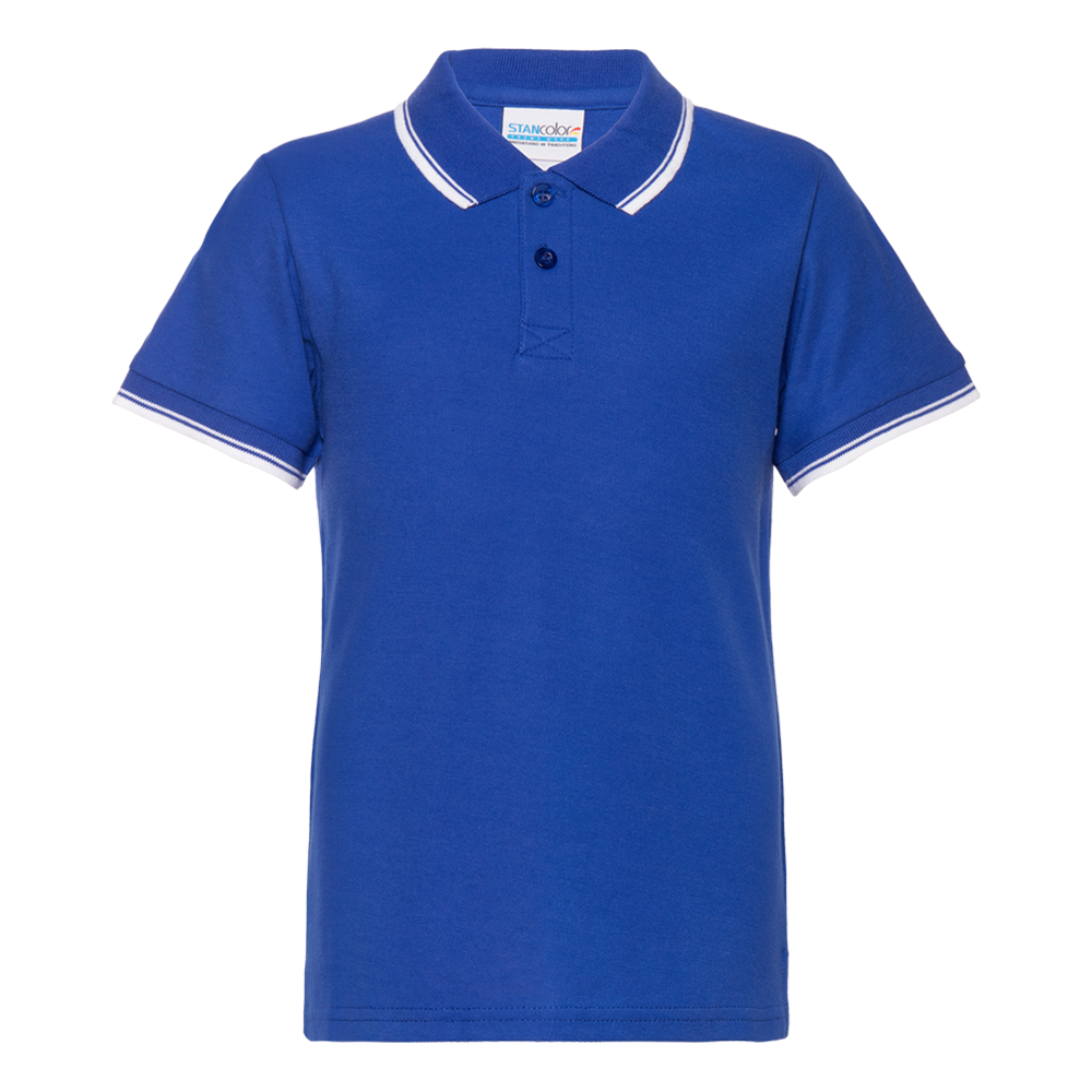 Рубашка поло детская  STAN с окантовкой хлопок/полиэстер 185, 04TJ, Синий, синий, 185 гр/м2, хлопок