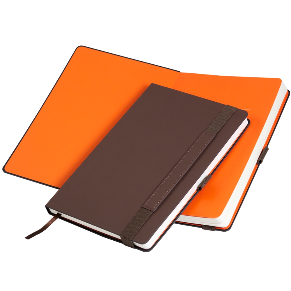 Ежедневник Alpha недатированный, коричневый/оранжевый, коричневый