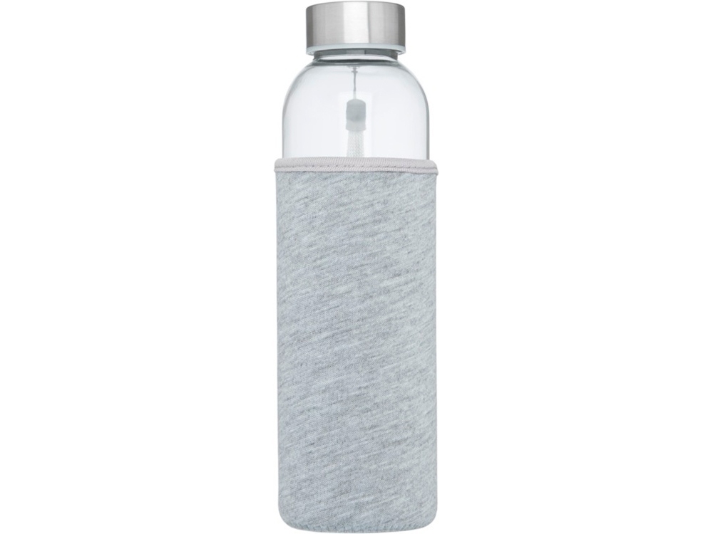 Бутылка спортивная «Bodhi» из стекла, серый, металл, неопрен