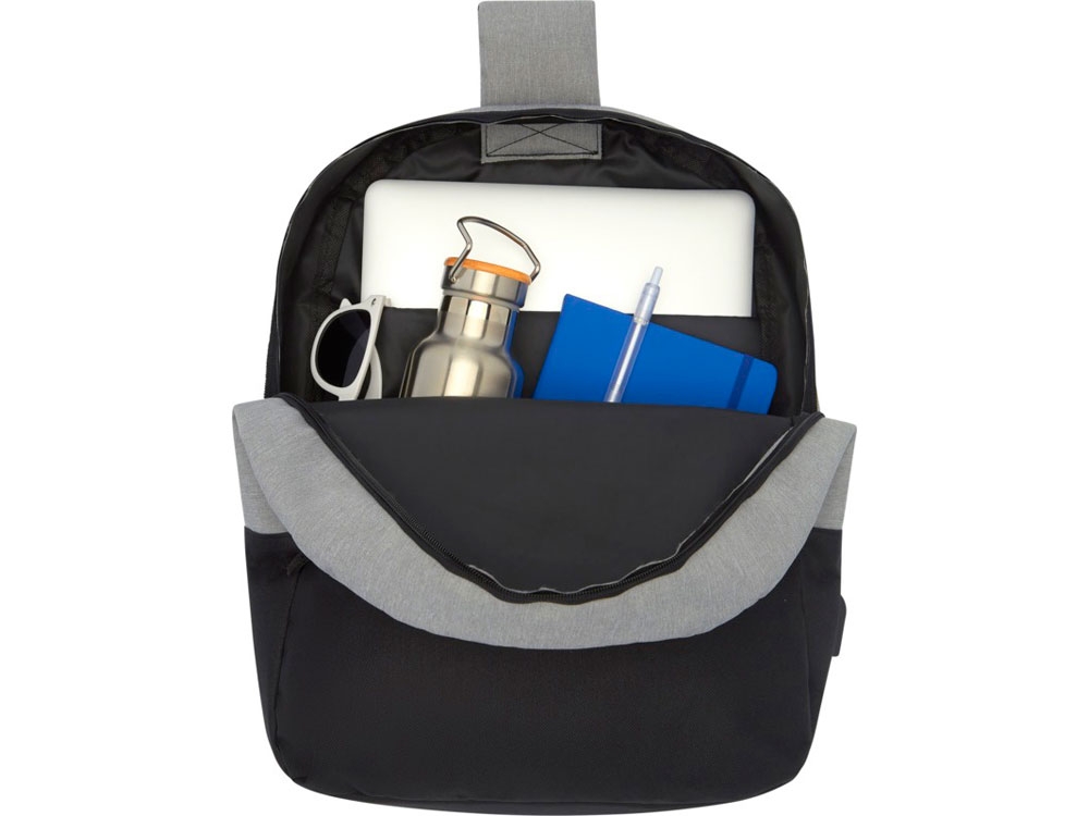 Рюкзак «Mono» для ноутбука 15,6" на одно плечо, черный, серый, полиэстер