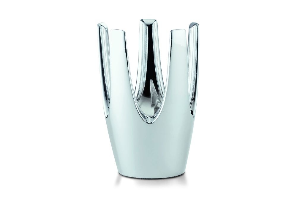 Подставка для колец и украшений Crown, малая, металл, никелированная сталь с зеркальной поверхностью