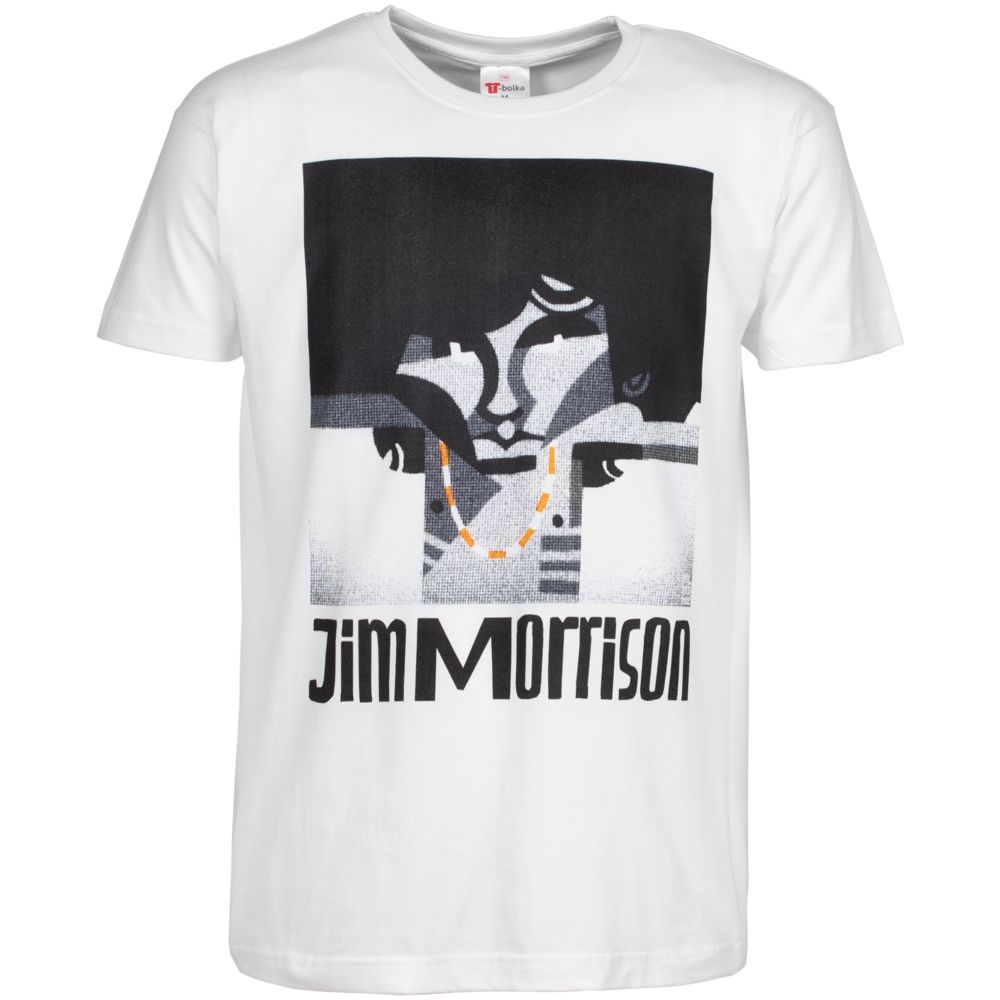 Футболка «Меламед. Jim Morrison», белая, белый, хлопок