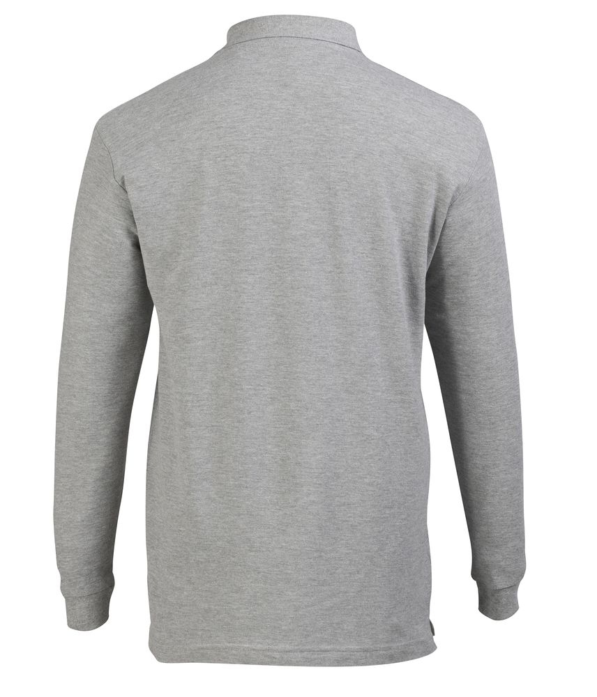 Рубашка поло мужская с длинным рукавом Star 170, серый меланж, серый, хлопок 85%; вискоза, 15%; плотность 170 г/м²; пике