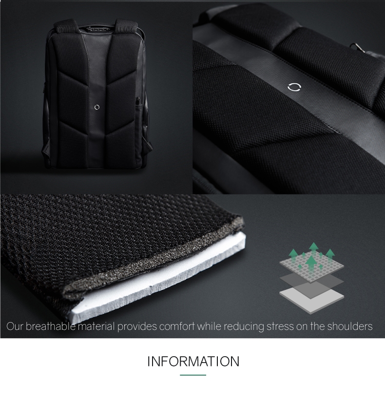 Рюкзак FlexPack Pro 47х34х18 см, черный, #000000, полиэстер многослойного плетения, многослойный материал устойчив к порезам, водоотталкивающий