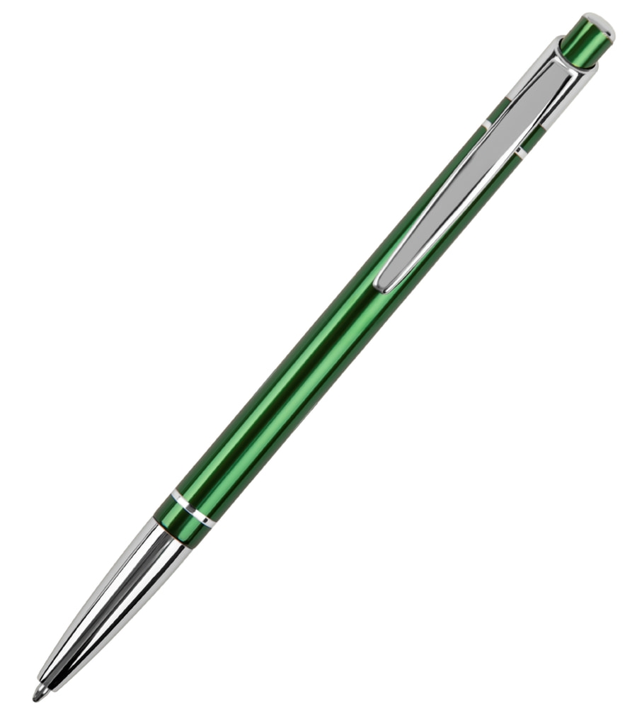 SHAPE, ручка шариковая, темно-зеленый/хром, анодированный алюминий/пластик, темно-зелёный, анодированный алюминий/пластик