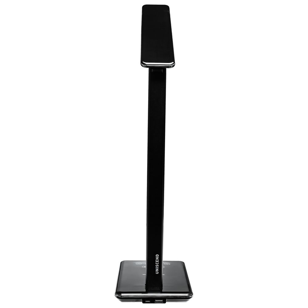 Настольная лампа с беспроводной зарядкой Power Spot, черная, черный, пластик; металл