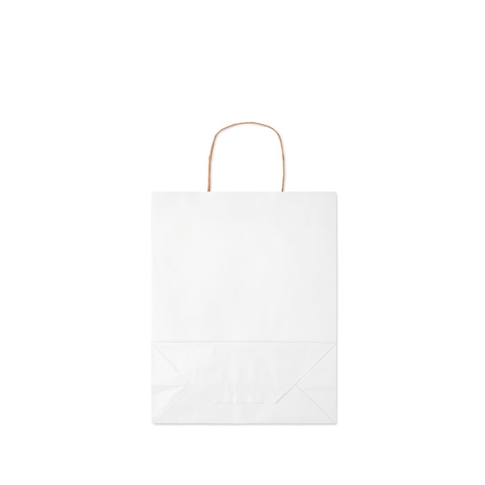 Подарочный пакет средн 90 г/м&#178;, белый, бумага