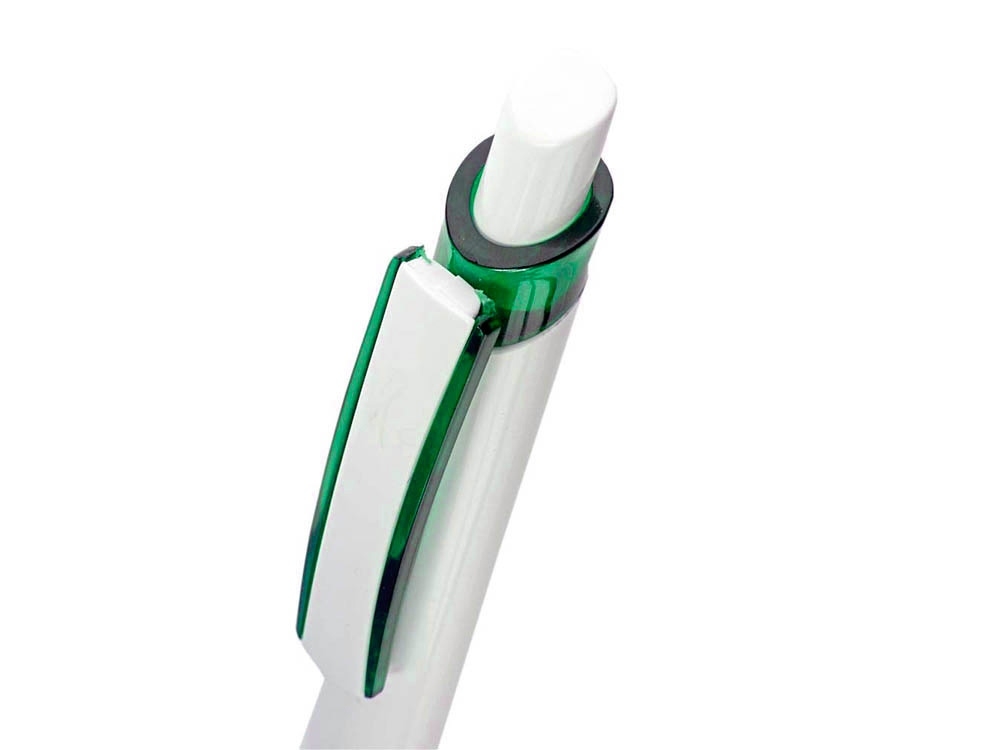 Ручка пластиковая шариковая «Соната», зеленый, белый, пластик, каучук