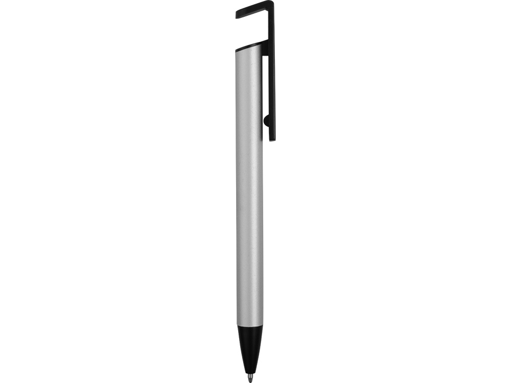Ручка-подставка шариковая «Кипер Металл», черный, серебристый, пластик, металл