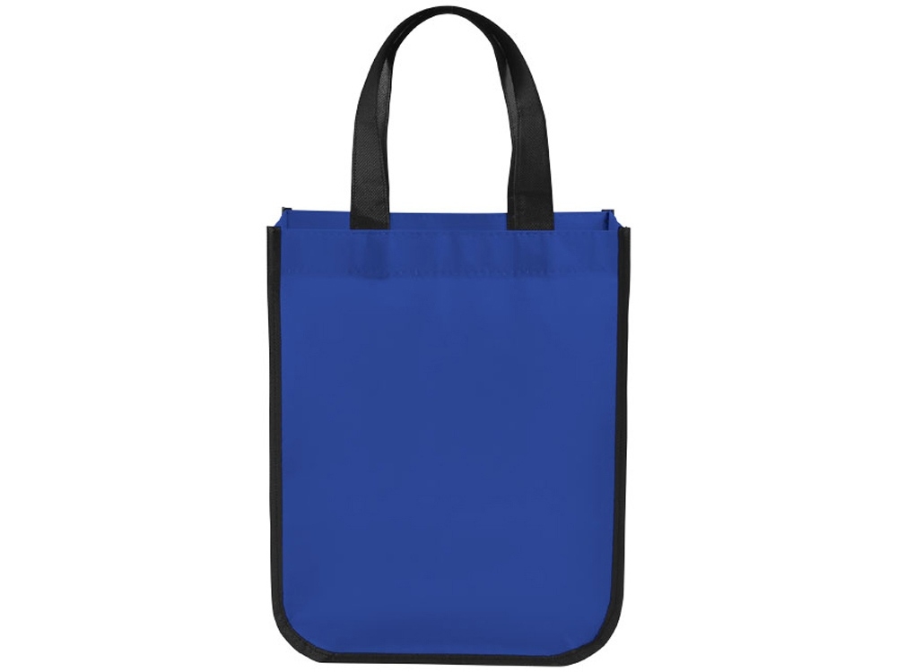 Ламинированная сумка для покупок, малая, 80 г/м2, синий, нетканый материал