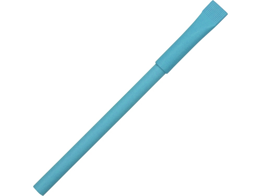Ручка из переработанной бумаги с колпачком "Recycled", голубой, бумага