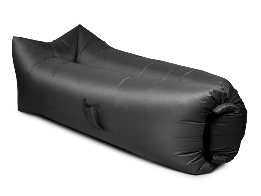 Надувной диван «Биван 2.0», черный, полиэстер