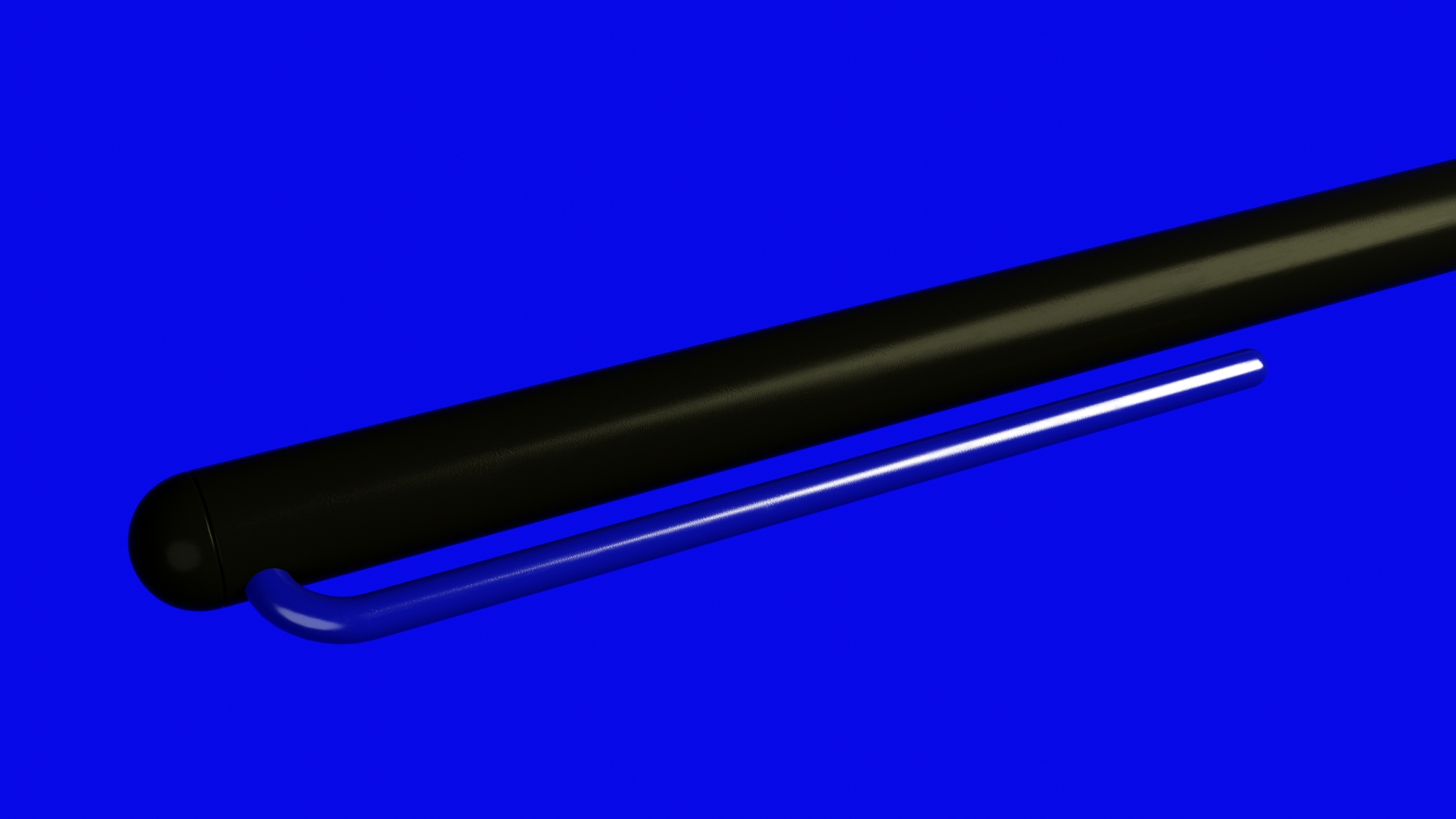 Шариковая ручка Pininfarina GrafeeX с синим клипом, черный, алюминий
