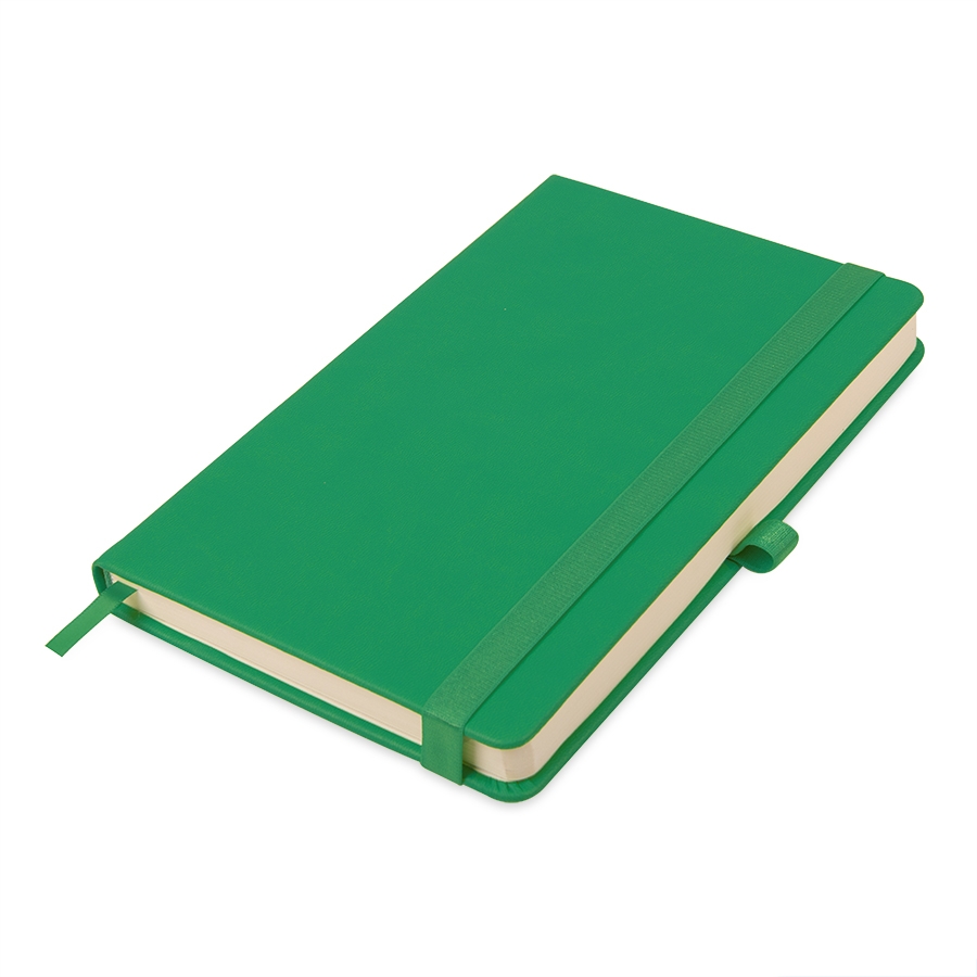 Ежедневник недатированный HAMILTON, A5, ярко-зеленый, кремовый блок, зеленый, pu velvet