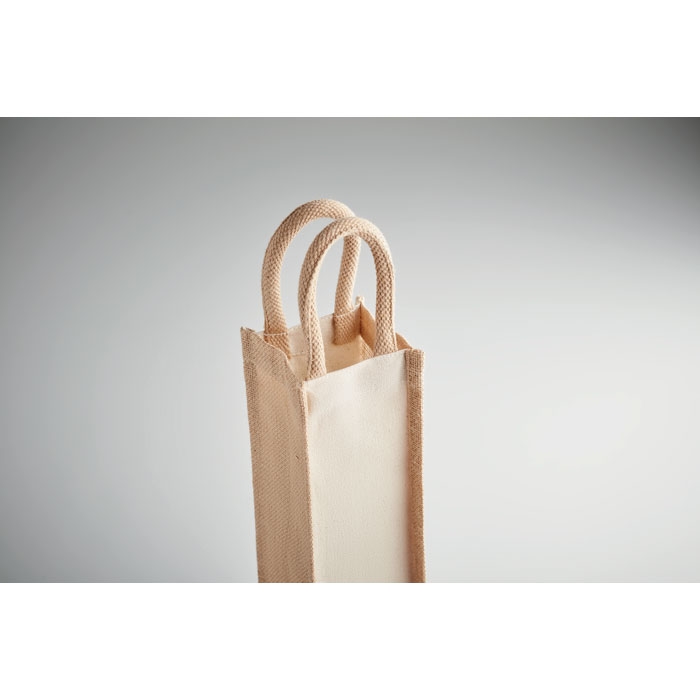 Подарочная сумка из джута, бежевый, растительные волокна