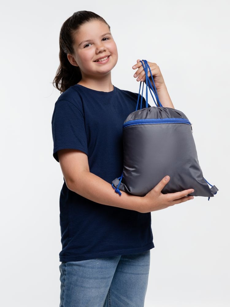 Детский рюкзак Novice, серый с синим, серый