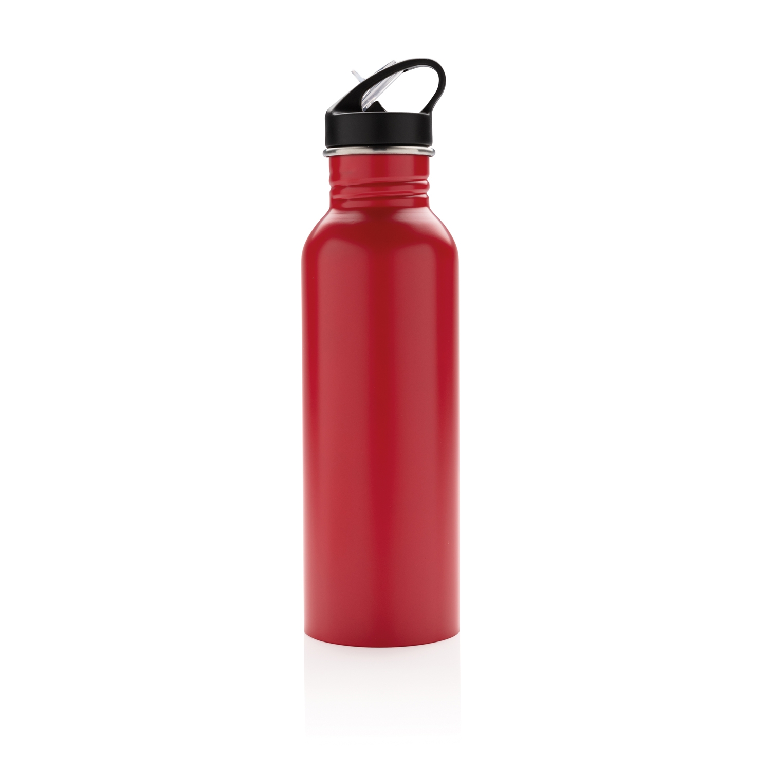 Спортивная бутылка для воды Deluxe, красный, нержавеющая сталь