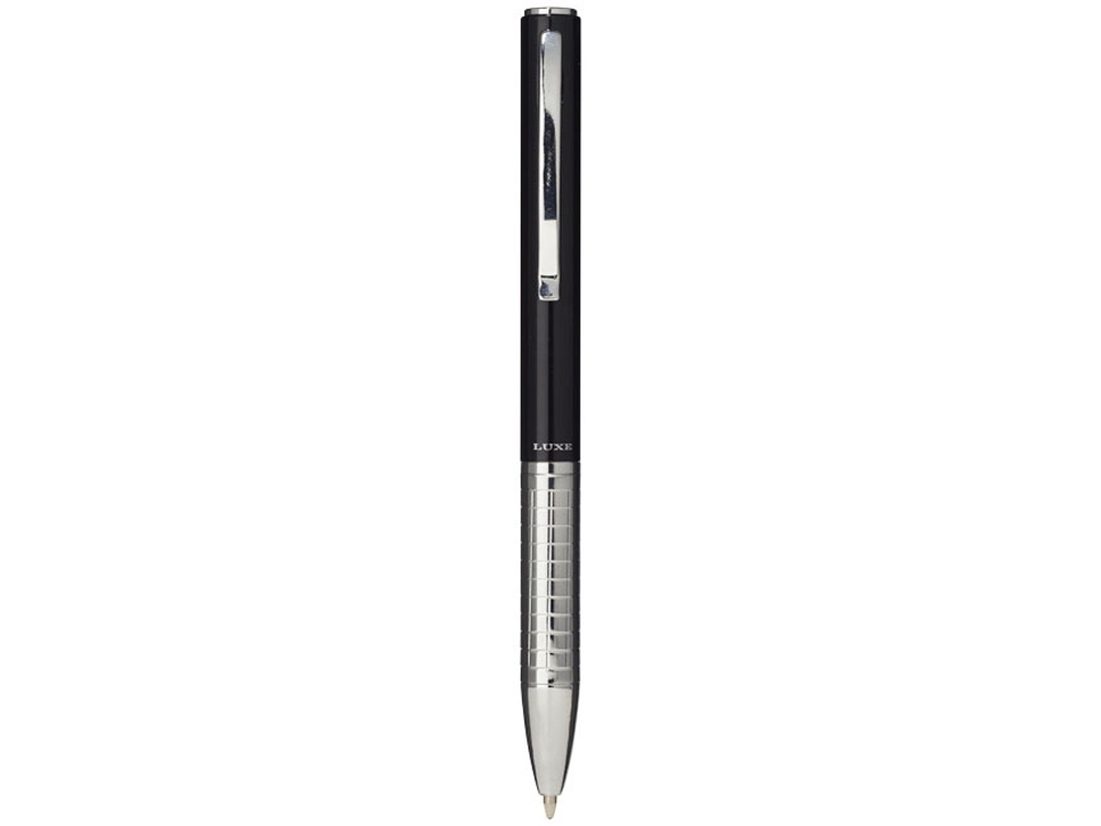 Ручка металлическая шариковая, черный, серебристый, металл