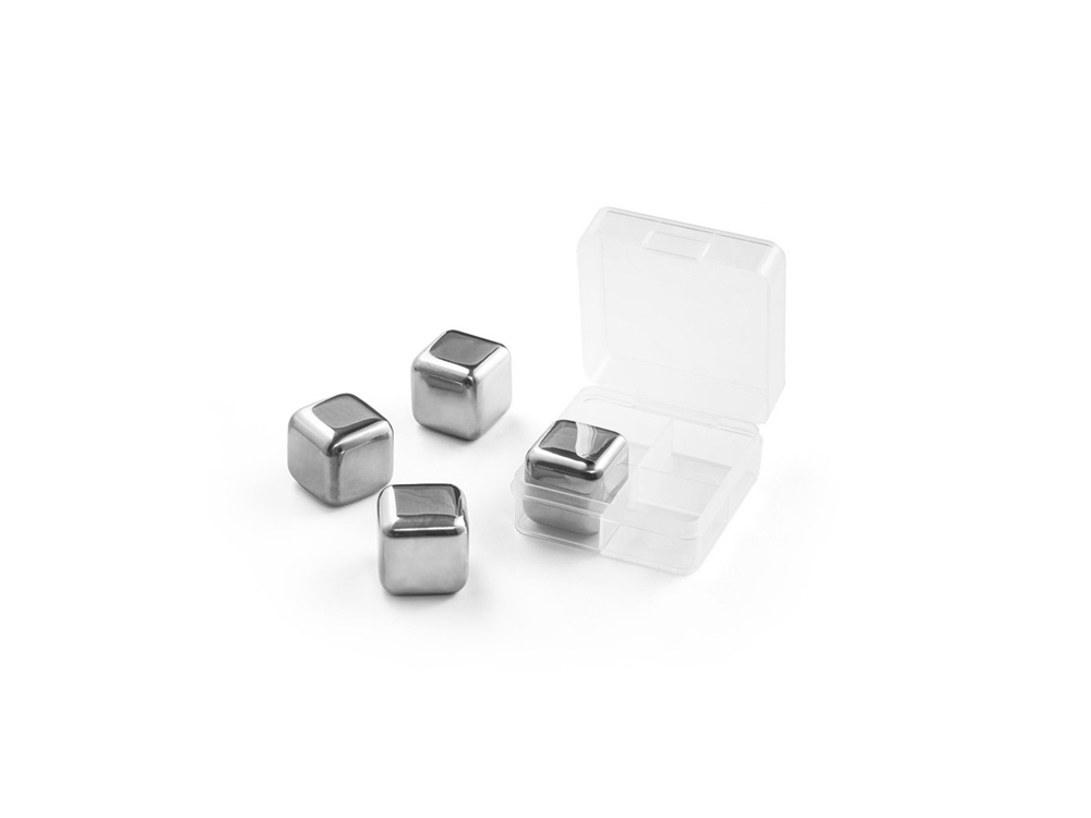 Набор стальных кубов «GLACIER», серебристый, металл