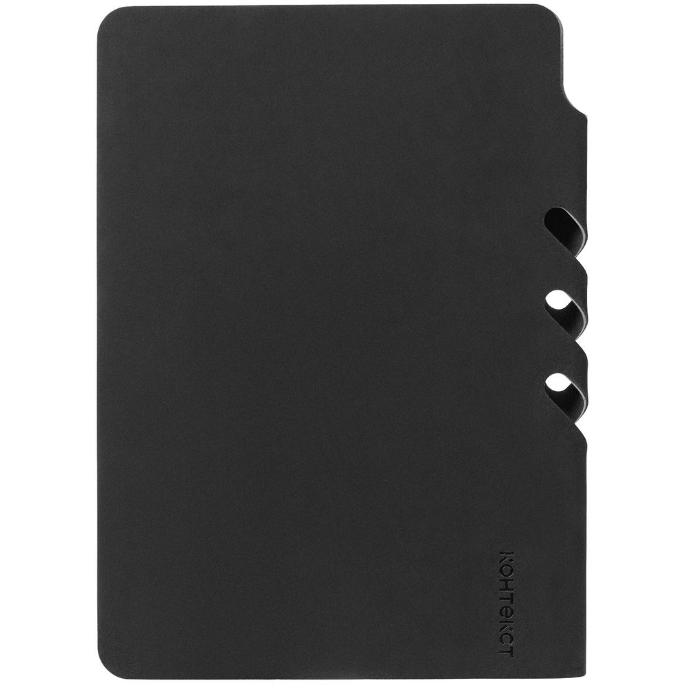 Ежедневник Flexpen Mini, недатированный, черный, черный, покрытие софт-тач; искусственная кожа