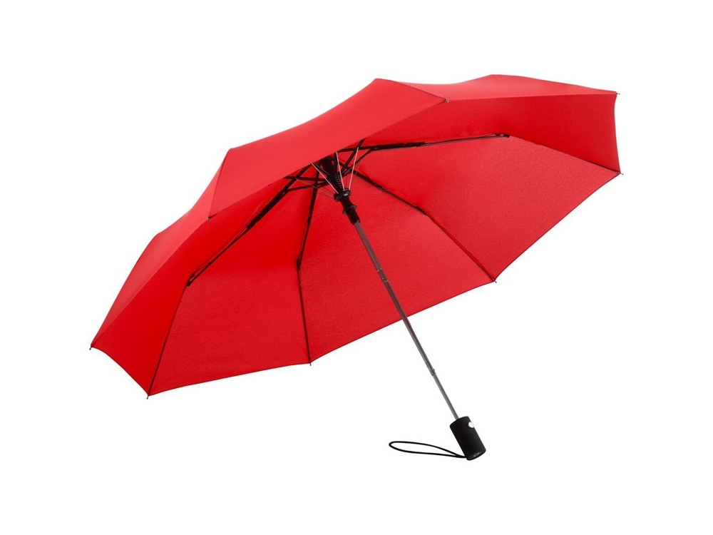 Зонт складной «Asset» полуавтомат, серый, полиэстер, soft touch