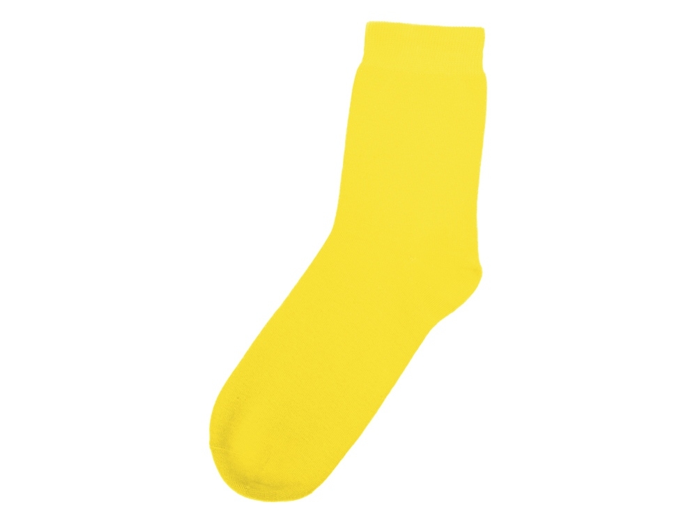 Носки однотонные «Socks» женские, желтый, пластик, эластан, хлопок