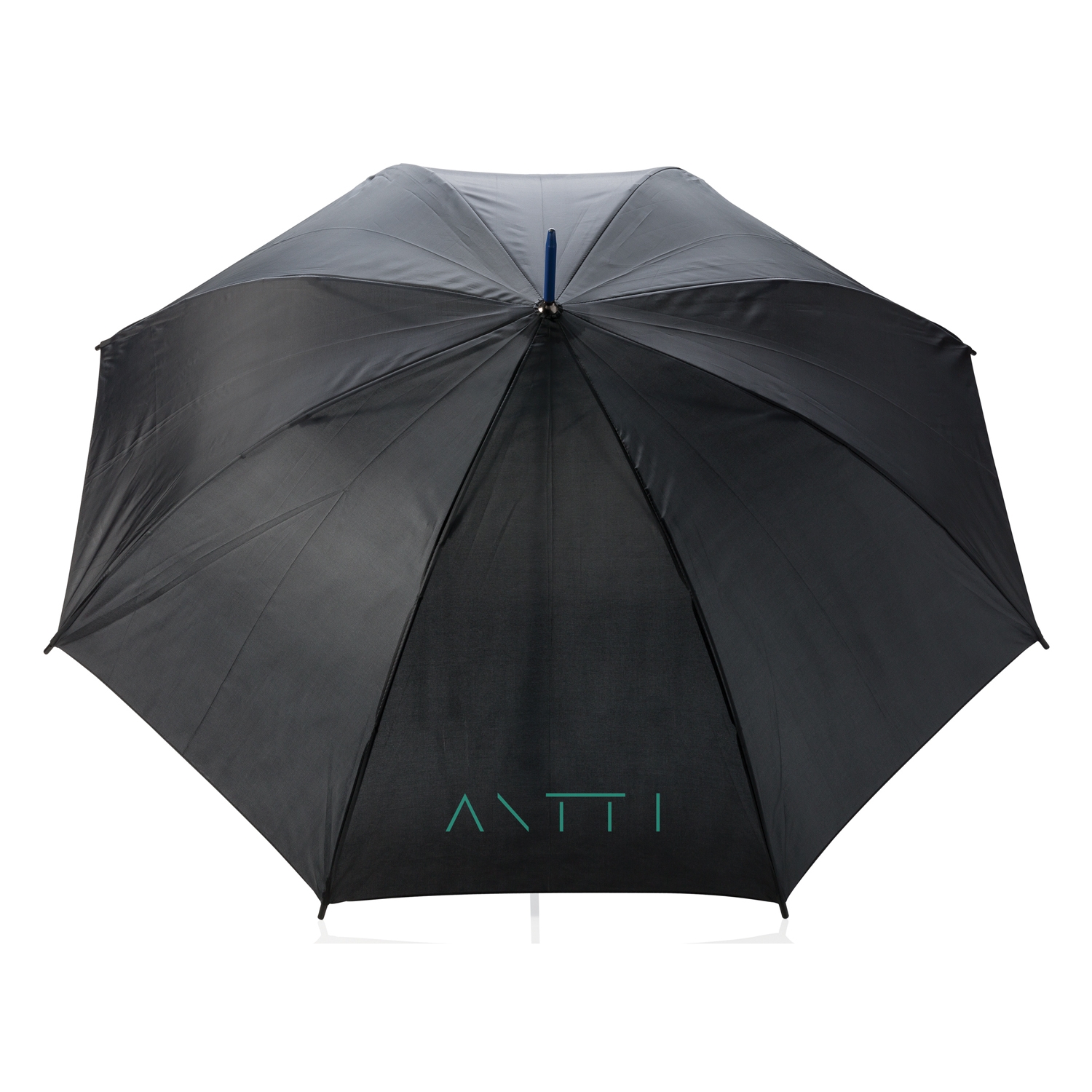 Зонт-трость из стекловолокна, d103 см , синий; черный, стекловолокно