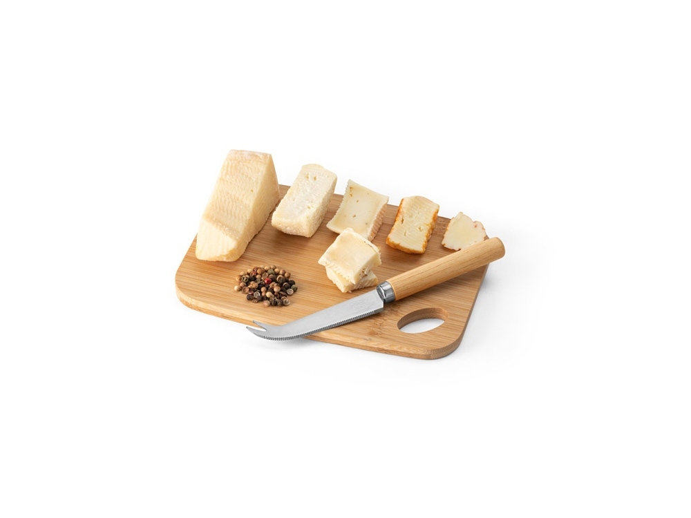 Набор из доски и ножа для сыра «CAPPERO», натуральный, бамбук