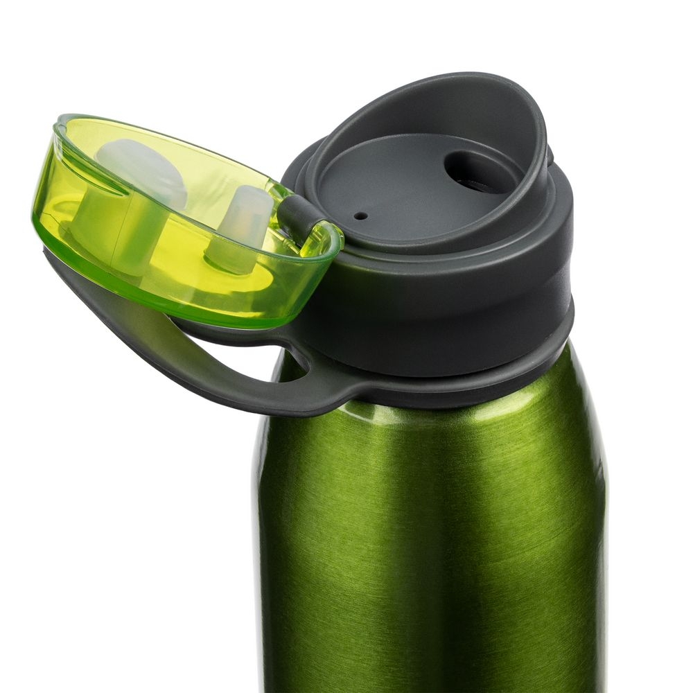 Спортивная бутылка для воды Korver, зеленая, зеленый, алюминий