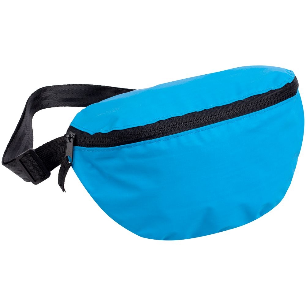 Поясная сумка Manifest Color из светоотражающей ткани, синяя, синий, плотность 260 г/м², хлопок 65%; полиэстер 35%