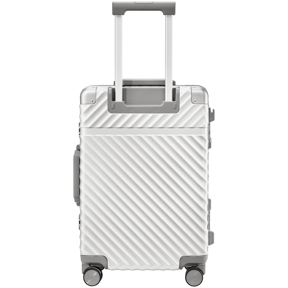 Чемодан Aluminum Frame PC Luggage V1, белый, белый, корпус - поликарбонат; рама, уголки - металл; подкладка - полиэстер