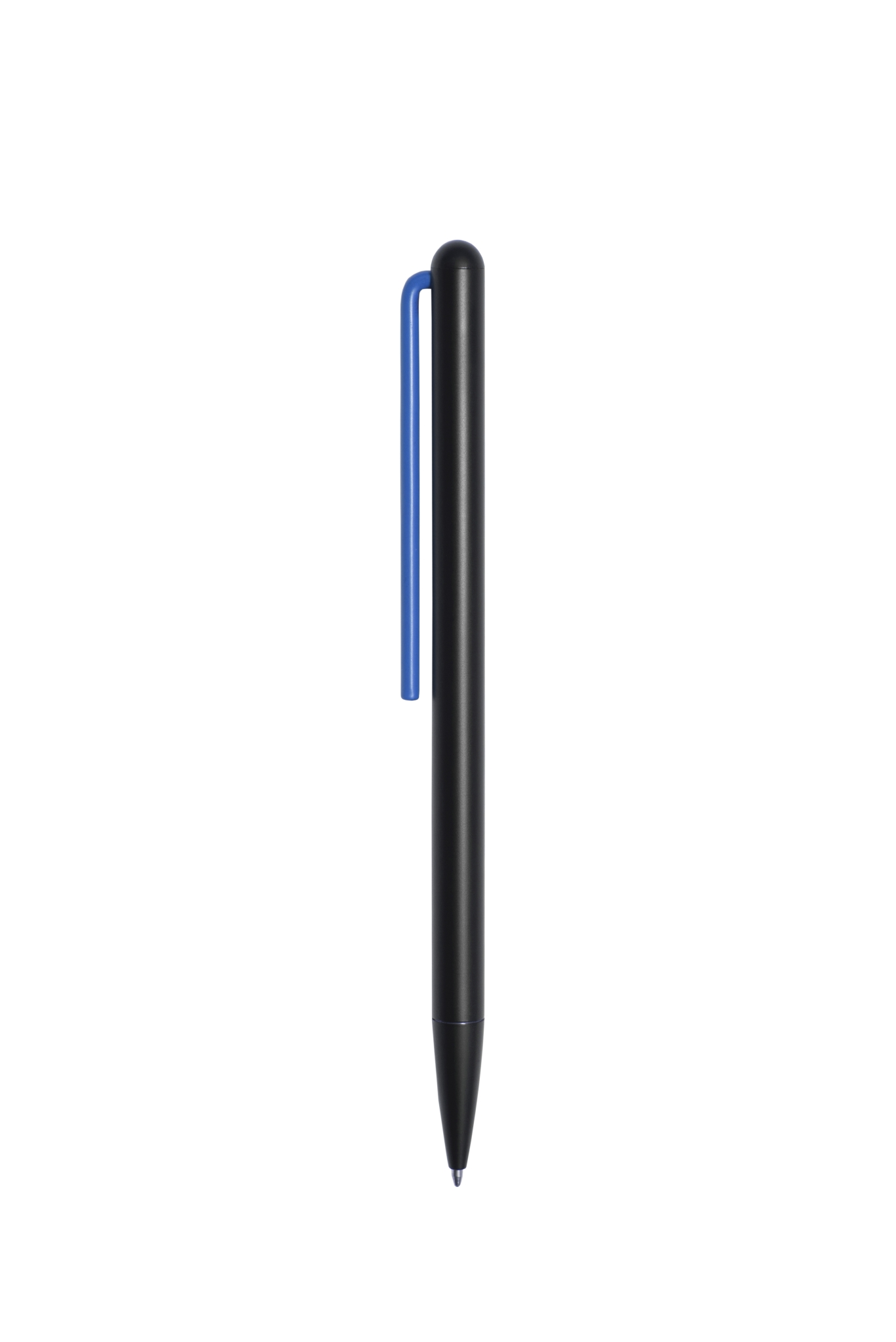 Шариковая ручка Pininfarina GrafeeX с синим клипом в чехле из переработанной кожи, черный, алюминий