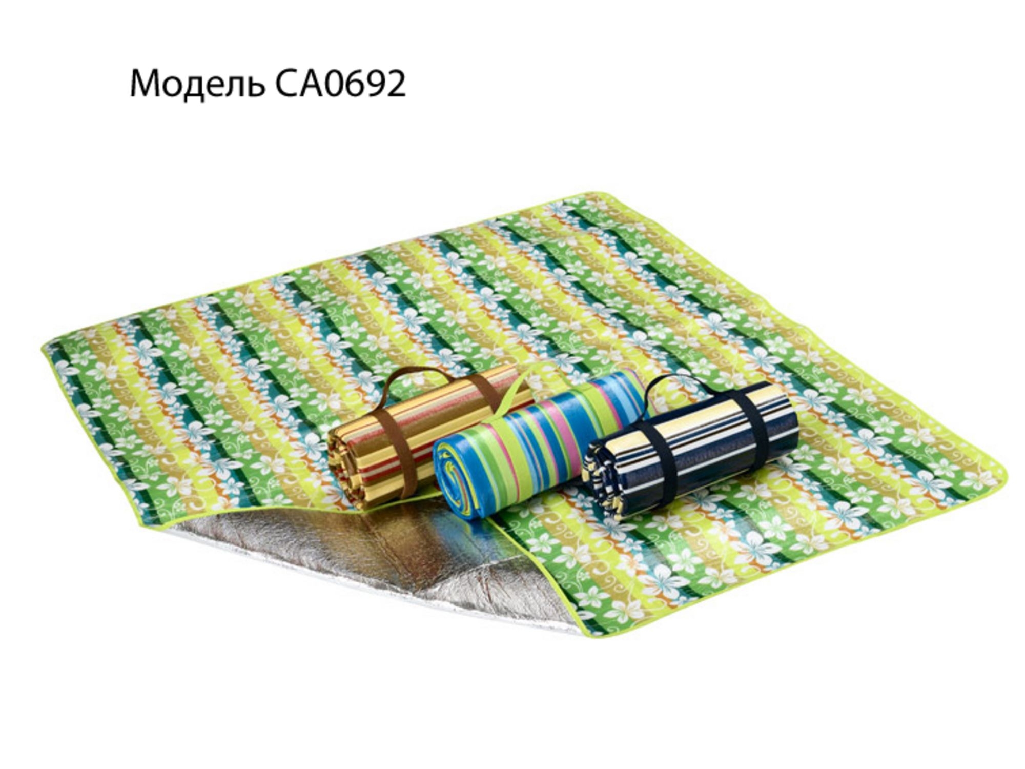 Двусторонний коврик для пикника под заказ, алюминиевая фольга; полиэстер