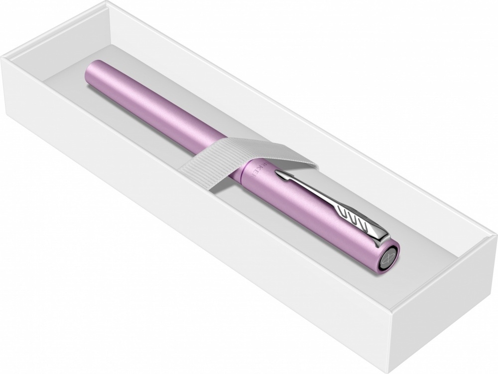 Ручка роллер Parker Vector, розовый, серебристый, металл